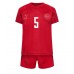 Danmark Joakim Maehle #5 Hjemmebanetrøje Børn VM 2022 Kortærmet (+ Korte bukser)